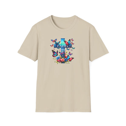 "Faith and Nature" -  Unisex T-Shirt - Christian, Butterfly Design