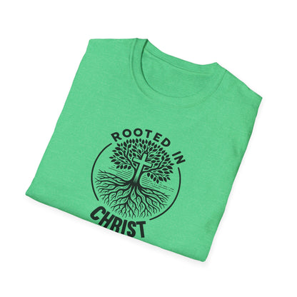 "Rooted In Christ" Front Print Unisex Softstyle T-Shirt