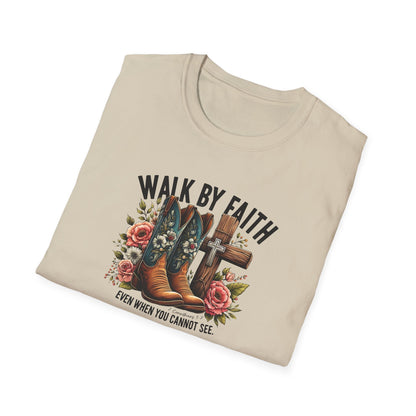 "Walk by Faith" Graphic T-Shirt for Faith-Loving Souls