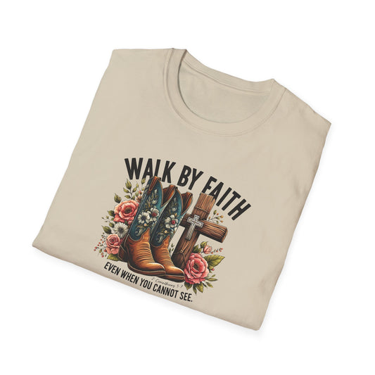 "Walk by Faith" Graphic T-Shirt for Faith-Loving Souls
