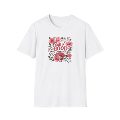 Floral "God is Good" - T-Shirt for Inspirational Wear