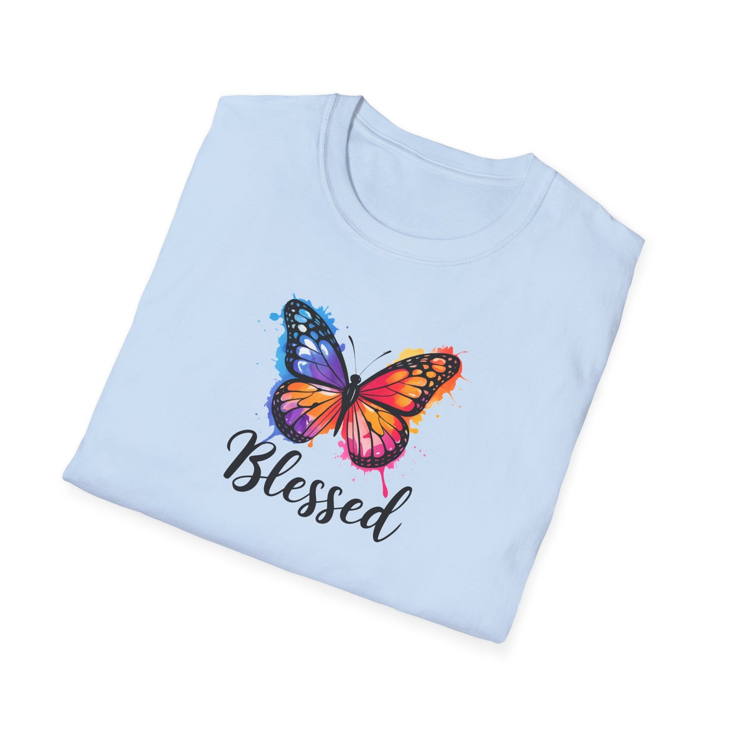 Color Splat Butterfly Unisex Softstyle T-Shirt