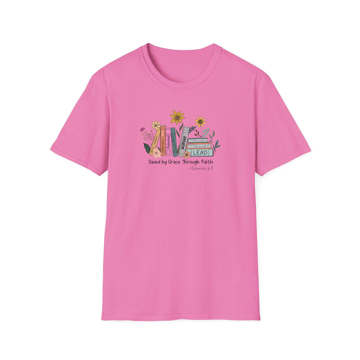 Flowers & Books Unisex Softstyle T-Shirt