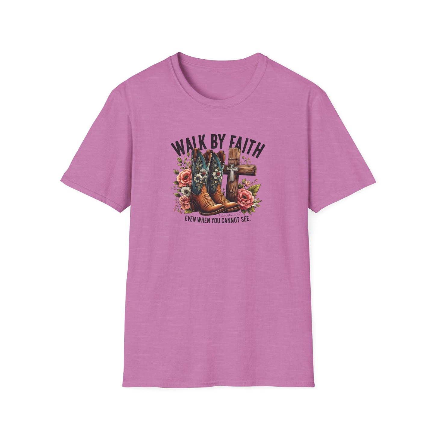 "Walk by Faith" Graphic T-Shirt for Faith-Loving Souls