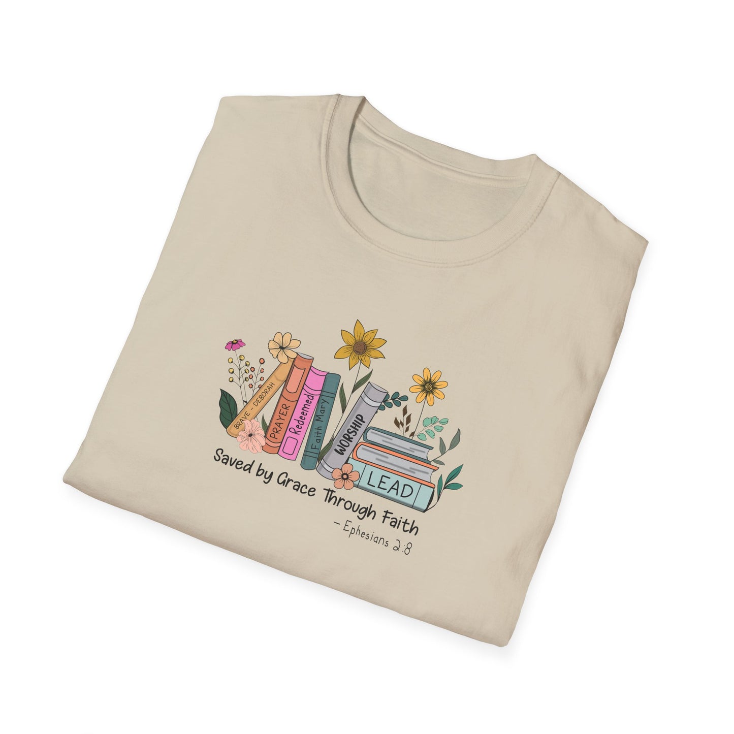 Flowers & Books Unisex Softstyle T-Shirt