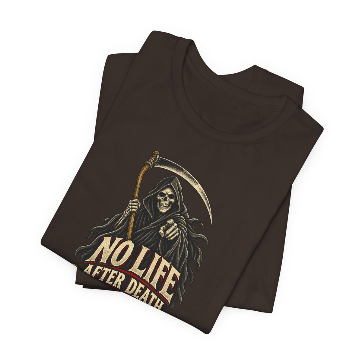 "It's Sad-du-cee" Front Print Vintage Grim Reaper Front Print T-Shirt