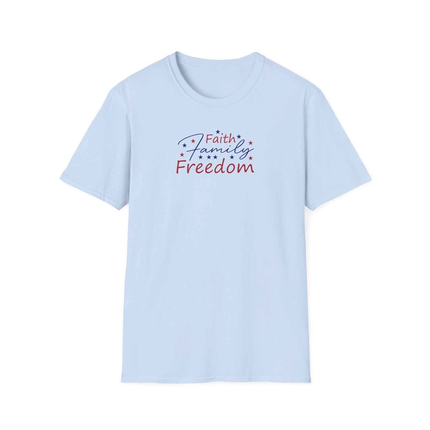 "Faith Family Freedom" Unisex Softstyle T-Shirt