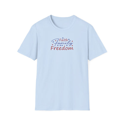 "Faith Family Freedom" Unisex Softstyle T-Shirt