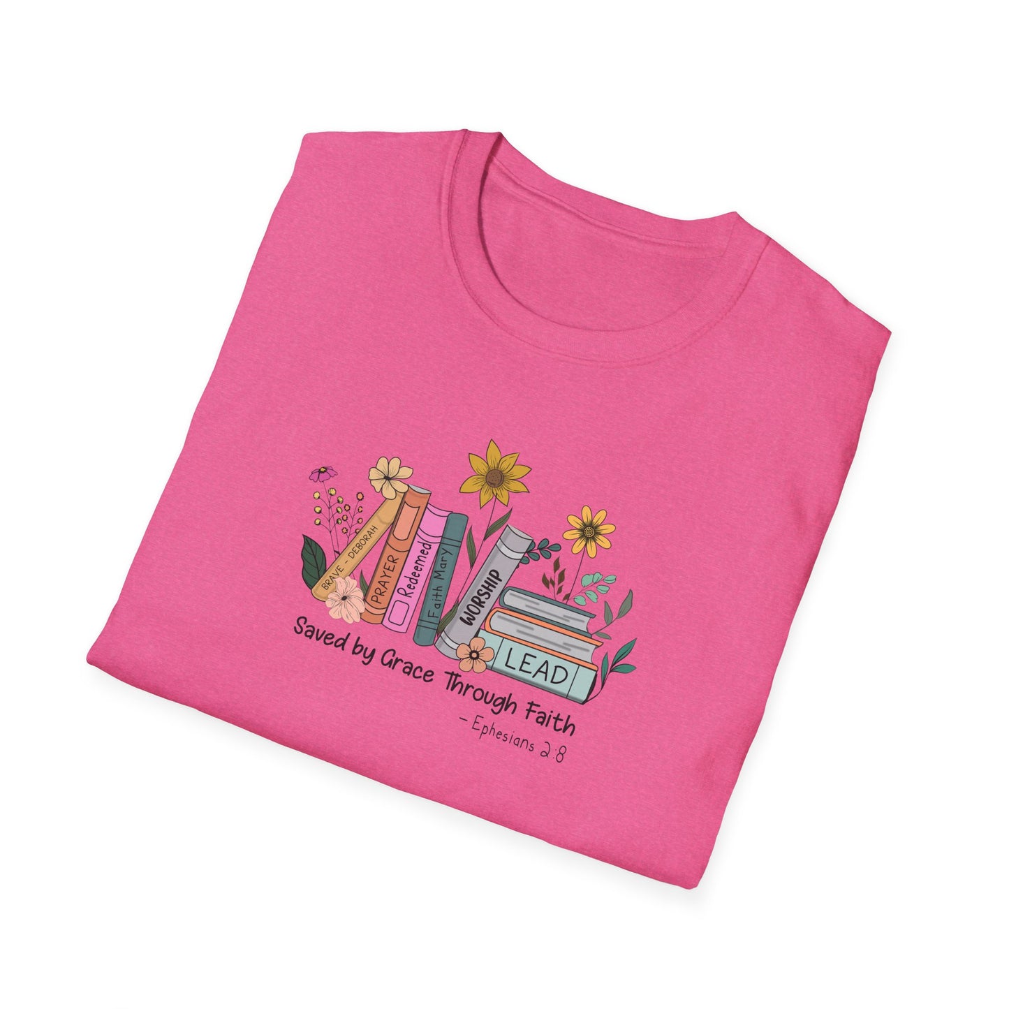 Flowers & Books Unisex Softstyle T-Shirt