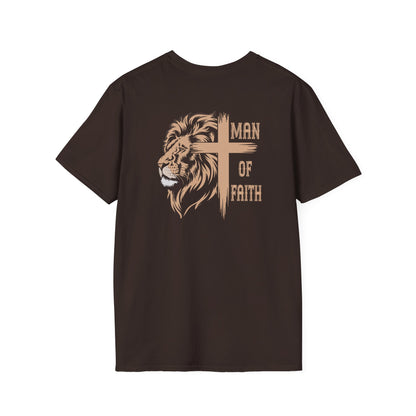 "Man of Faith" Back Print Unisex Softstyle T-Shirt