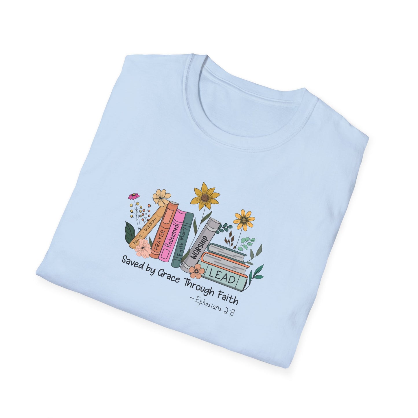Flowers & Books Unisex Softstyle T-Shirt