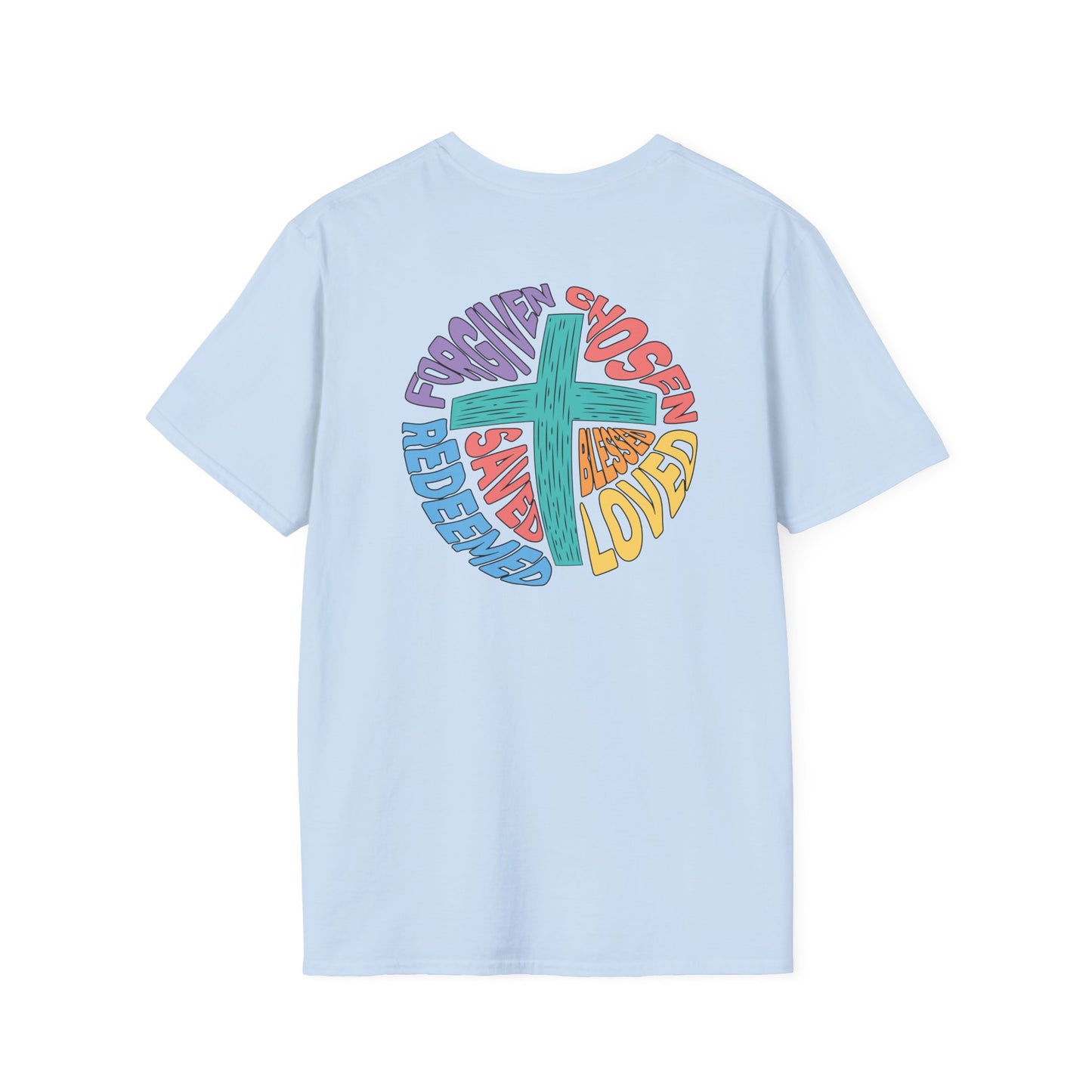 Retro Cross Circle - Unisex Softstyle T-Shirt