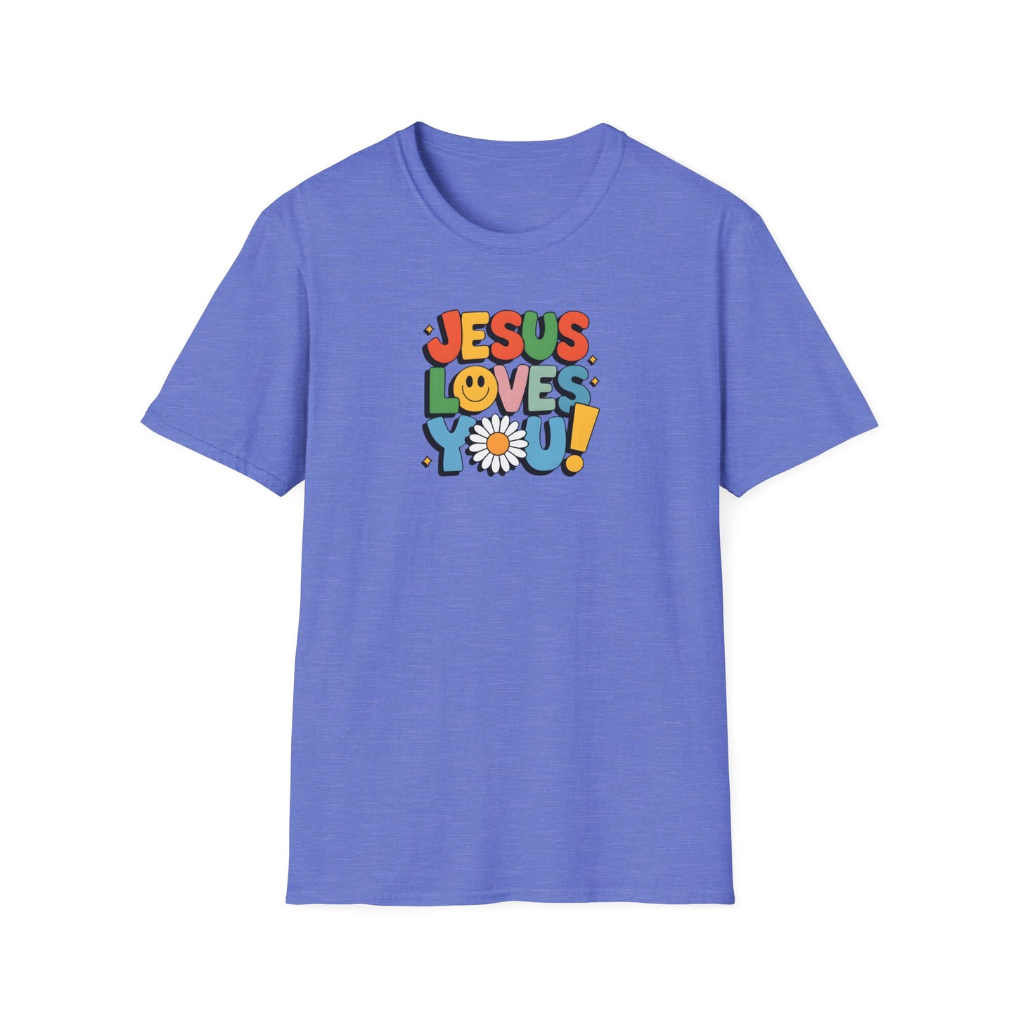 "Jesus Loves You" - Unisex Softstyle T-Shirt – Vibrant Faith-Inspired Tee