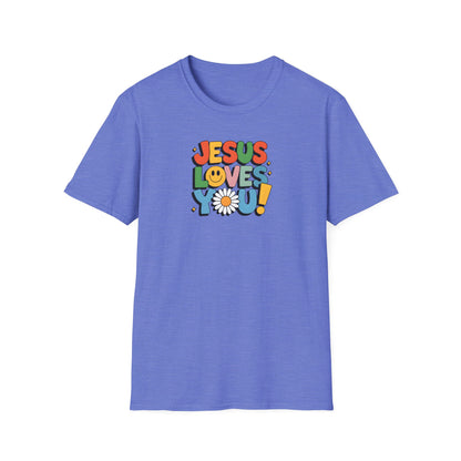 "Jesus Loves You" - Unisex Softstyle T-Shirt – Vibrant Faith-Inspired Tee
