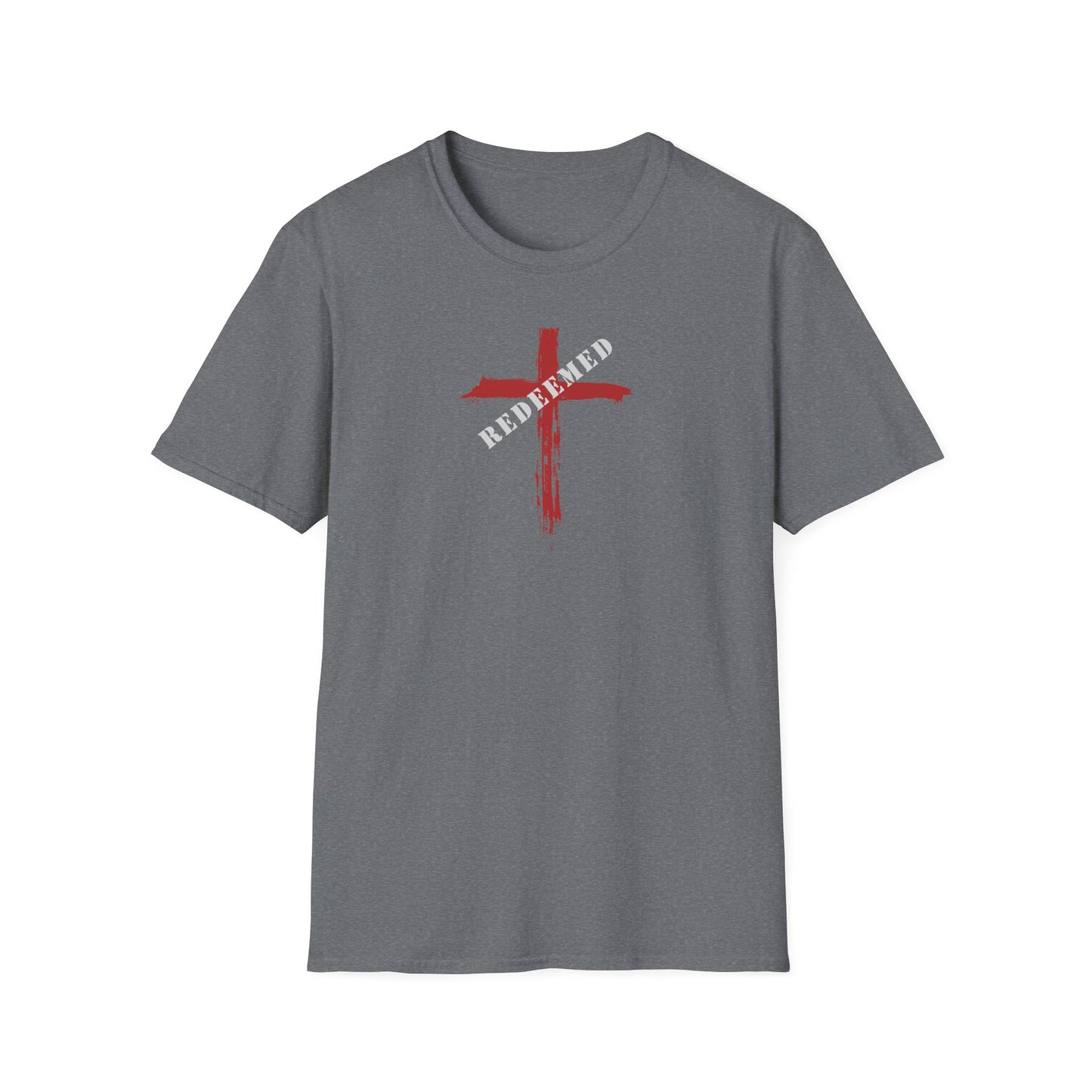 "Redeemed" Relays the message that God has paid the price for my sins through His Son's sacrifice Unisex Softstyle T-Shirt