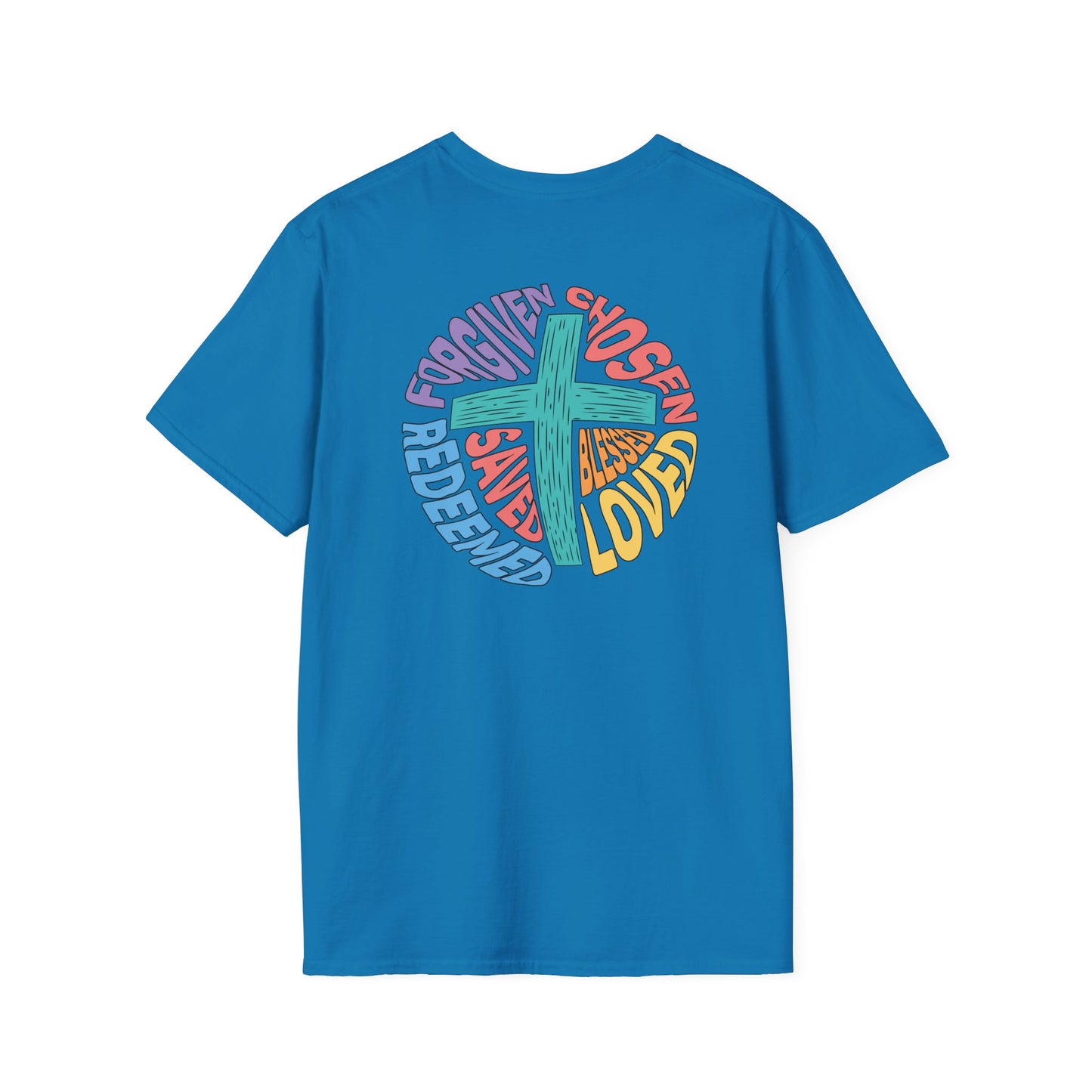 Retro Cross Circle - Unisex Softstyle T-Shirt