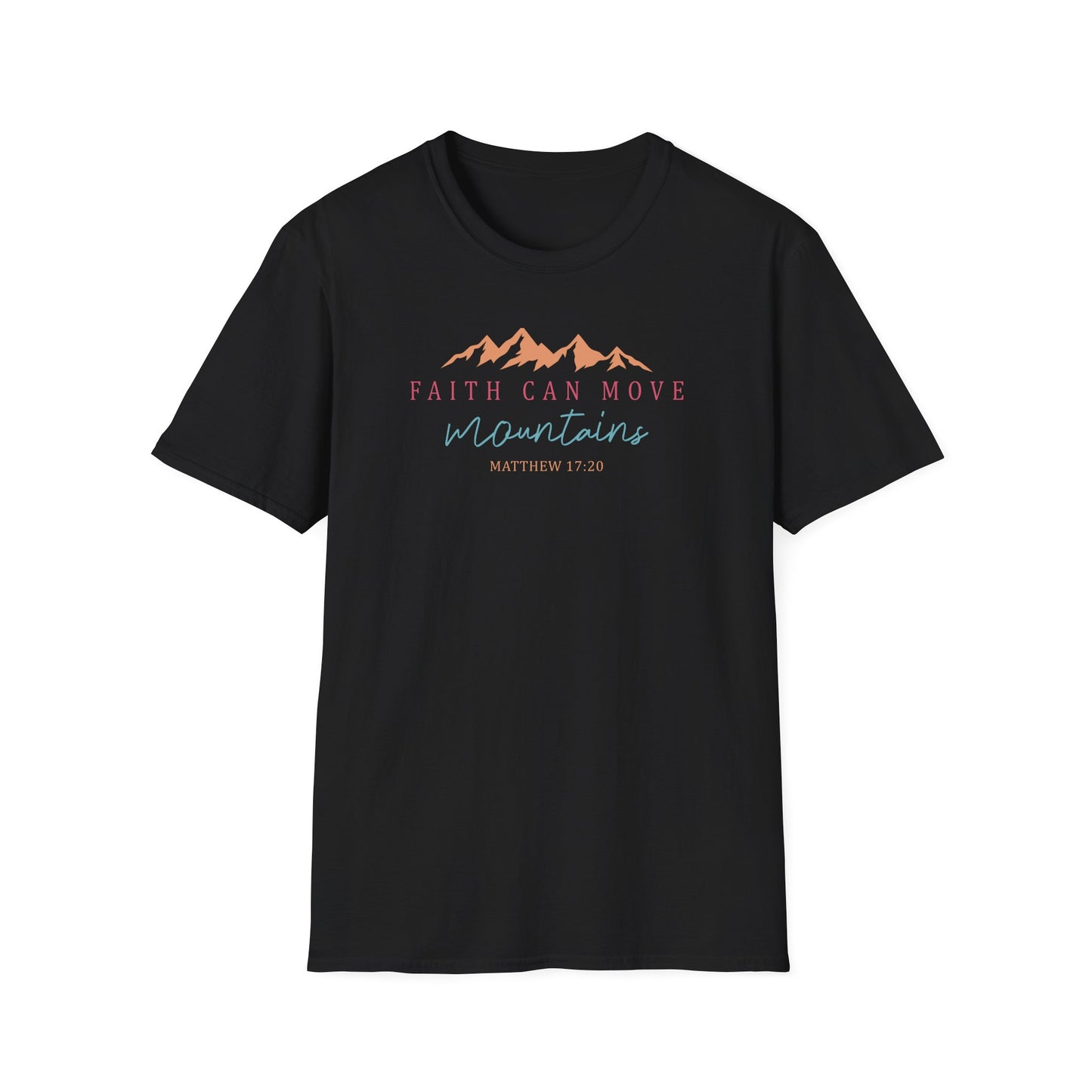 Inspirational Faith T-Shirt for Adventurers, Motivational Tee, Gift for Hikers, Mountain Lovers, Religious Apparel