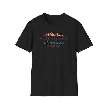 Inspirational Faith T-Shirt for Adventurers, Motivational Tee, Gift for Hikers, Mountain Lovers, Religious Apparel