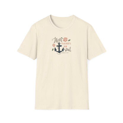 "Hope Anchors the Soul"  Unisex Softstyle T-Shirt