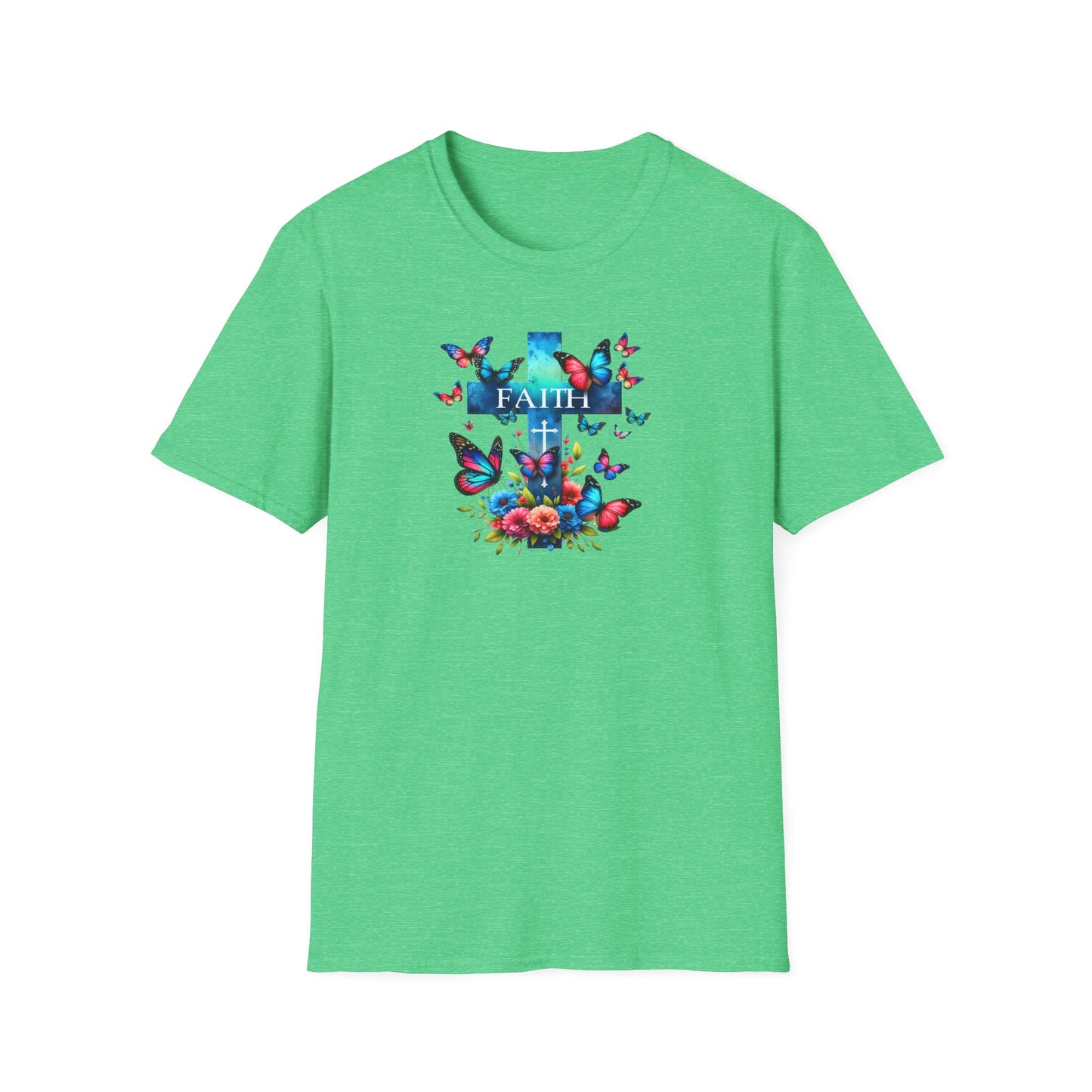 "Faith and Nature" -  Unisex T-Shirt - Christian, Butterfly Design