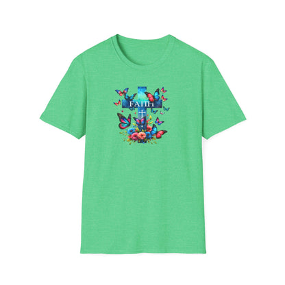 "Faith and Nature" -  Unisex T-Shirt - Christian, Butterfly Design