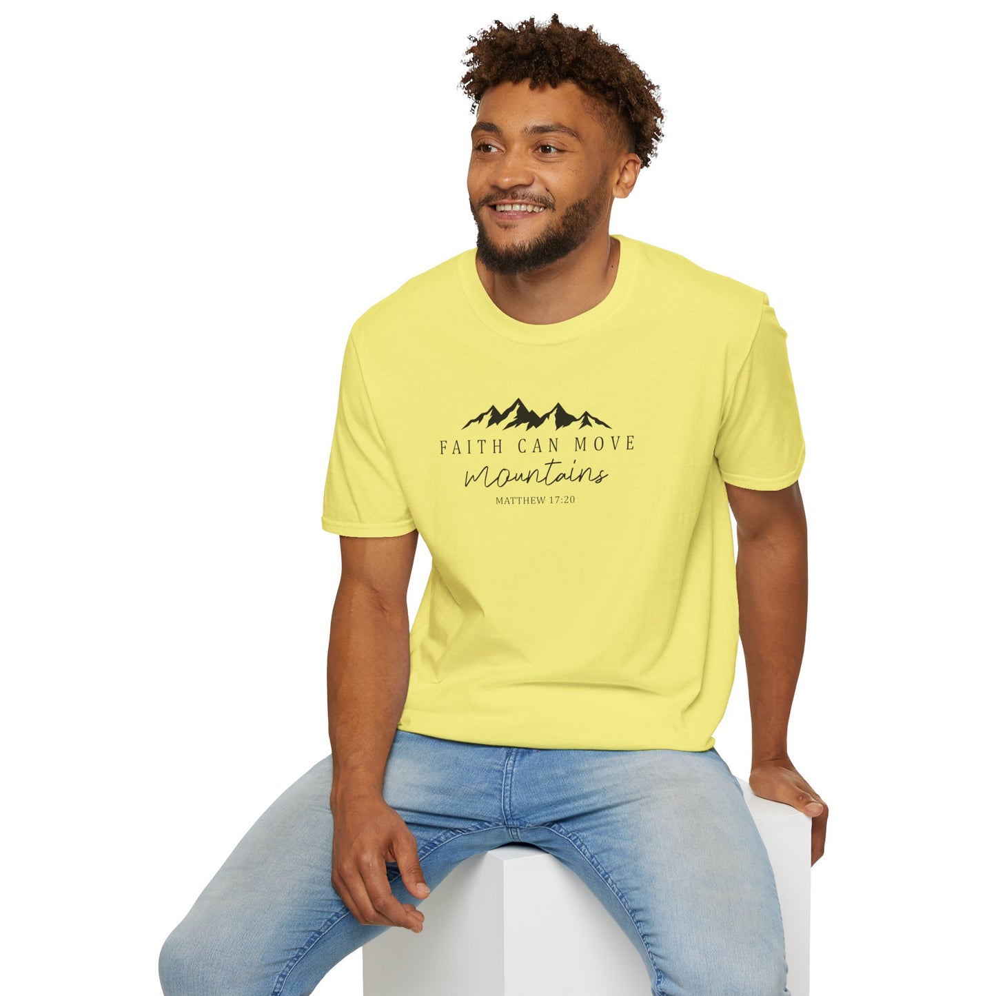 Faith Can Move Mountains D-2 Unisex Softstyle T-Shirt