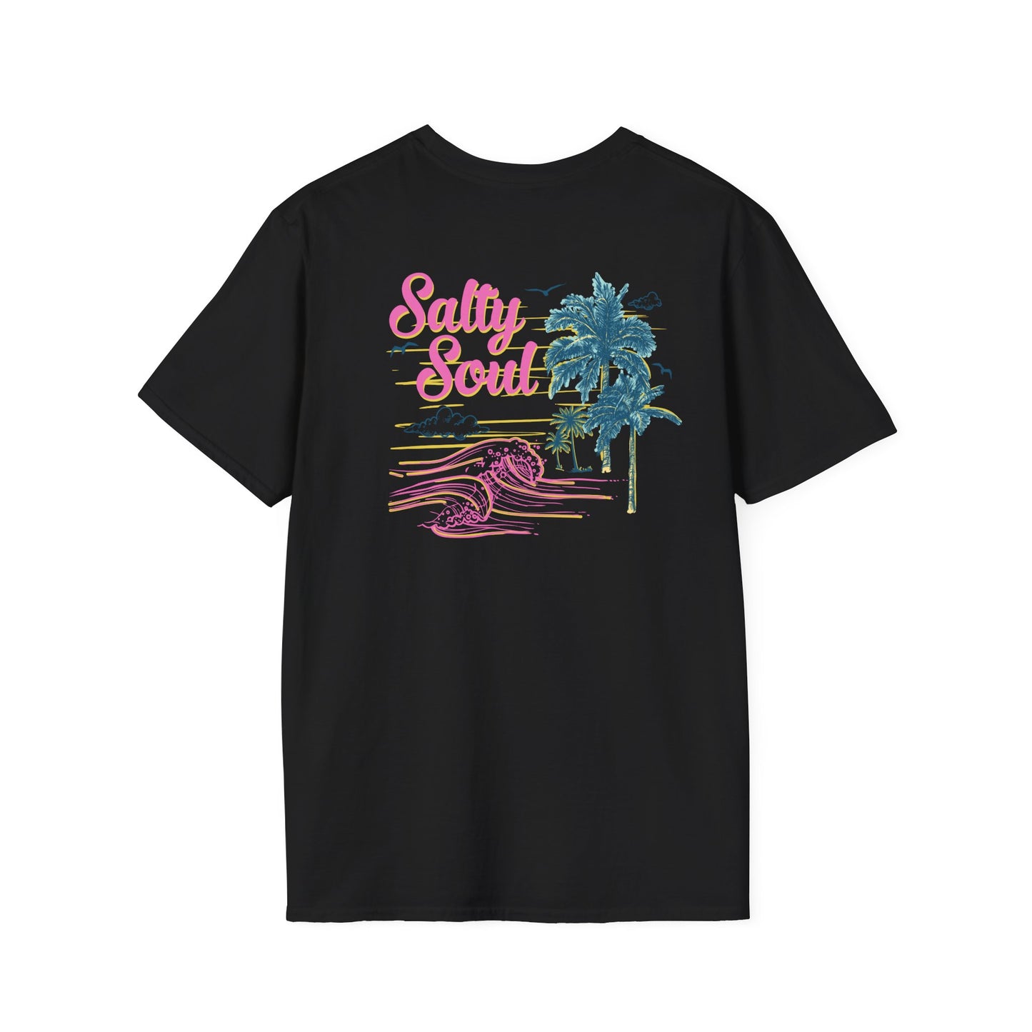 "Salty Soul" Back Print Unisex Softstyle T-Shirt