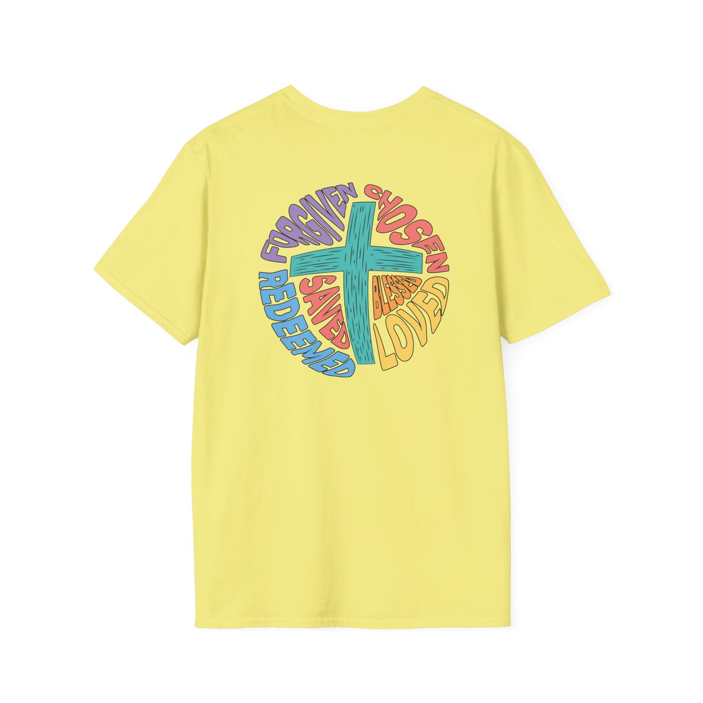 Retro Cross Circle - Unisex Softstyle T-Shirt