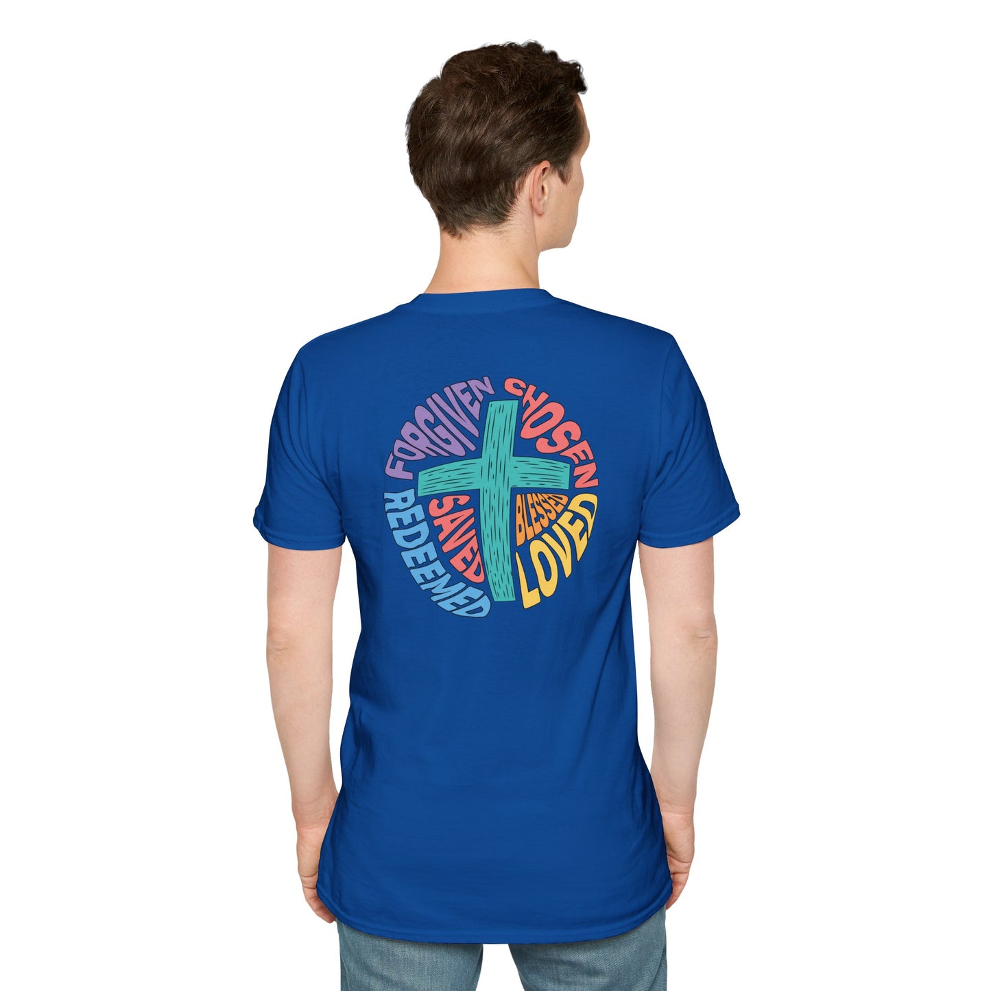 Retro Cross Circle - Unisex Softstyle T-Shirt
