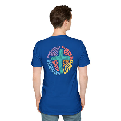 Retro Cross Circle - Unisex Softstyle T-Shirt