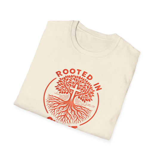 "Rooted in Christ" Orange Graphic T-Shirt
