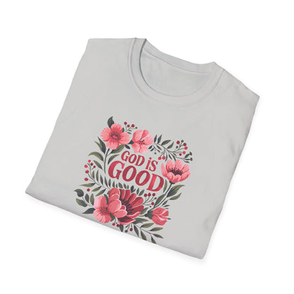 Floral "God is Good" - T-Shirt for Inspirational Wear