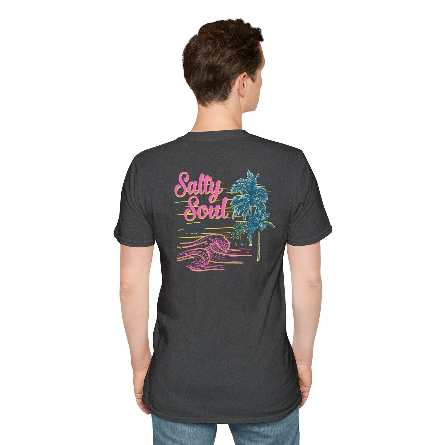 "Salty Soul" Back Print Unisex Softstyle T-Shirt