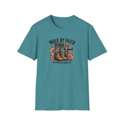 "Walk by Faith" Graphic T-Shirt for Faith-Loving Souls