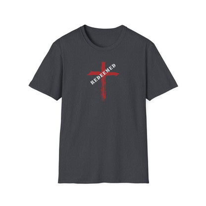 "Redeemed" Relays the message that God has paid the price for my sins through His Son's sacrifice Unisex Softstyle T-Shirt