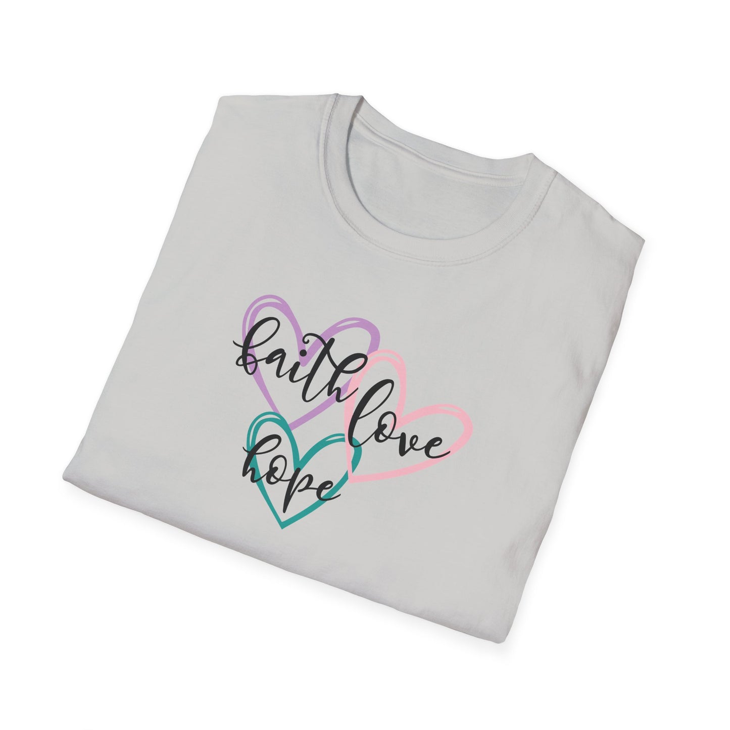 "Faith Love Hope"Unisex Softstyle T-Shirt
