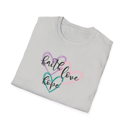 "Faith Love Hope"Unisex Softstyle T-Shirt