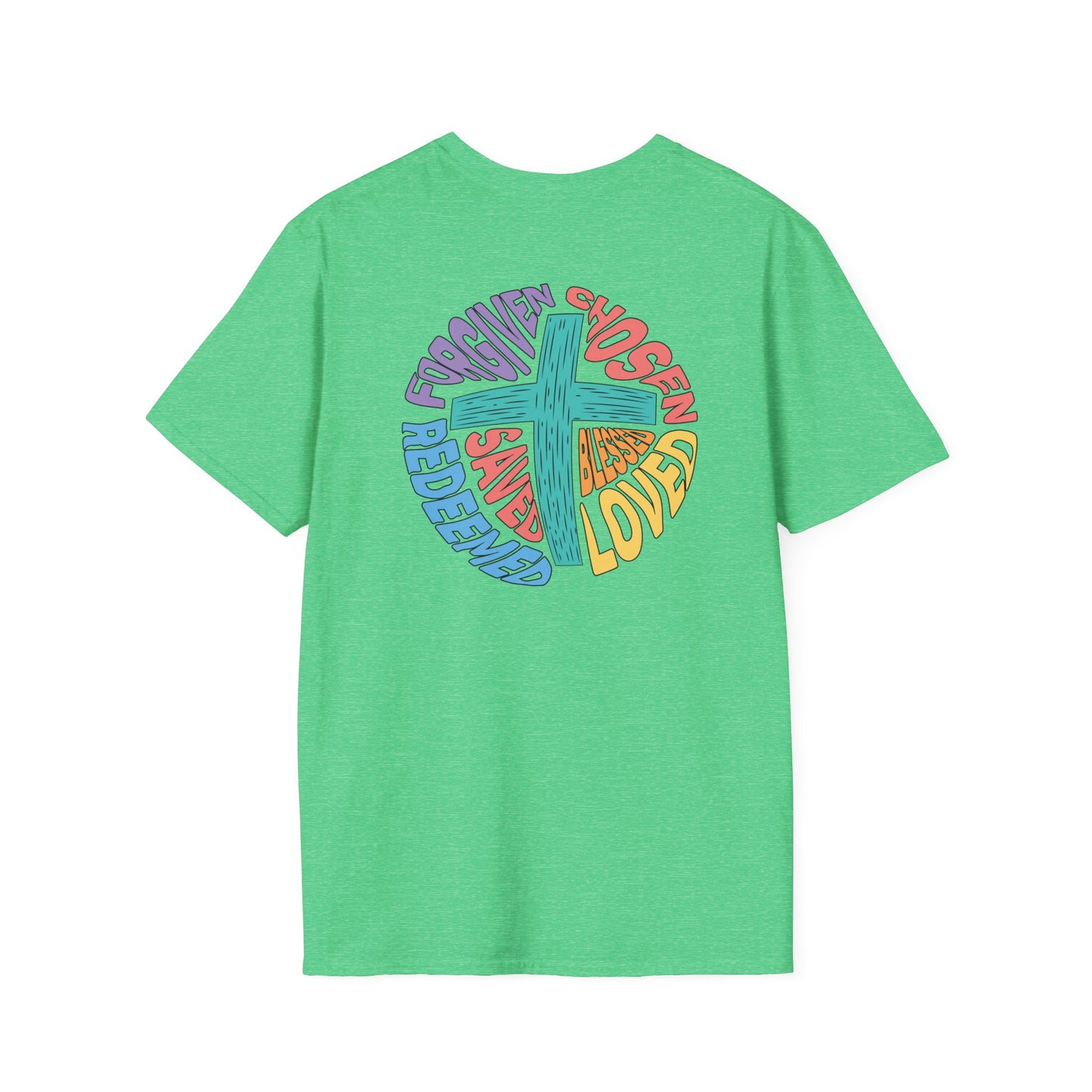 Retro Cross Circle - Unisex Softstyle T-Shirt