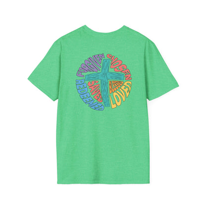 Retro Cross Circle - Unisex Softstyle T-Shirt