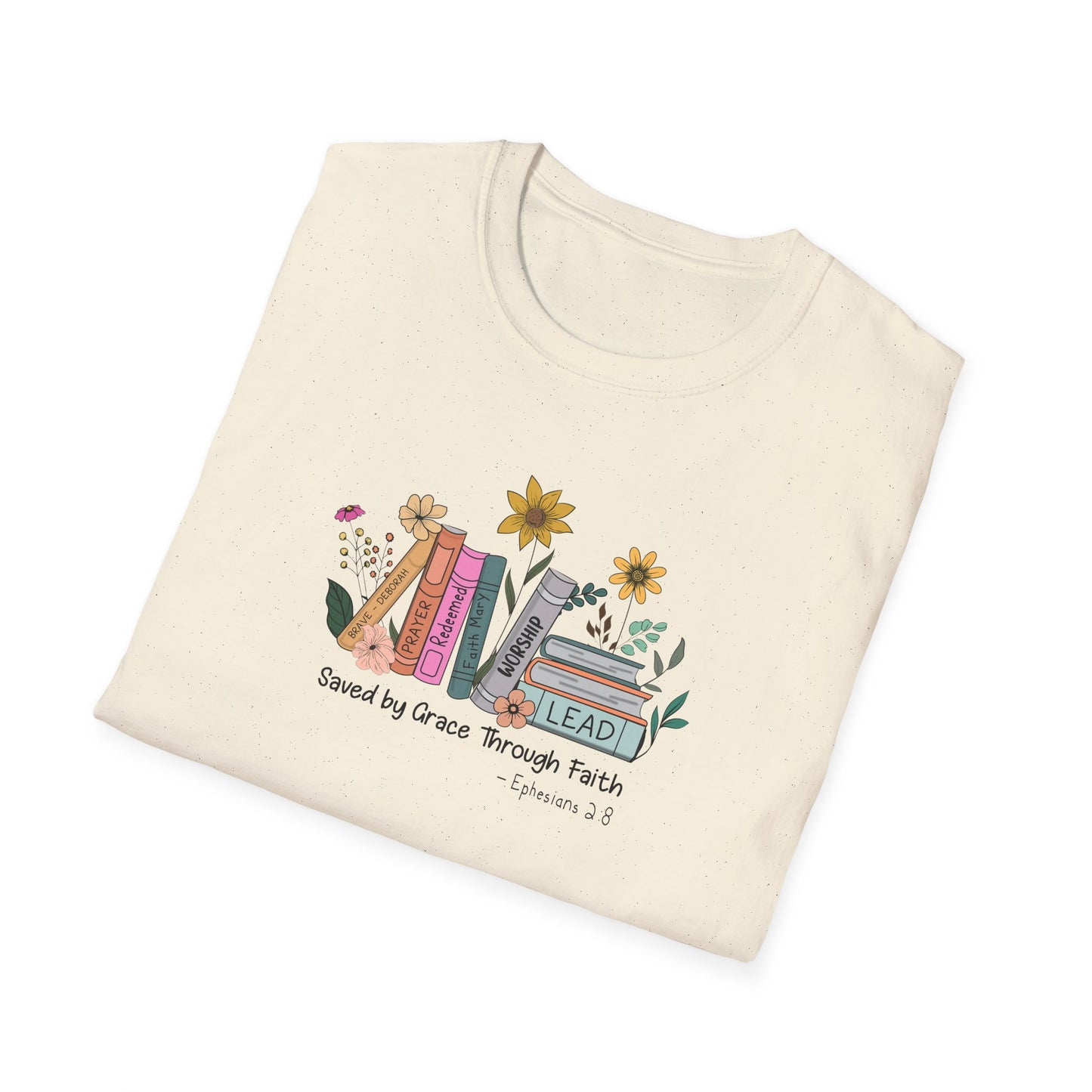 Flowers & Books Unisex Softstyle T-Shirt