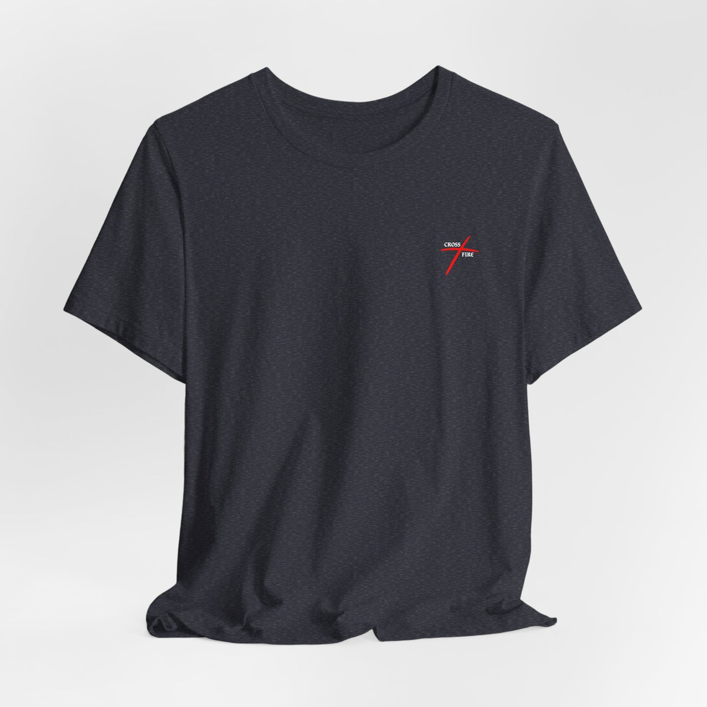 Christian Faith T-Shirt — "Delivered Completely, Healed Throughly, Saved Mightily" Tee with Cross