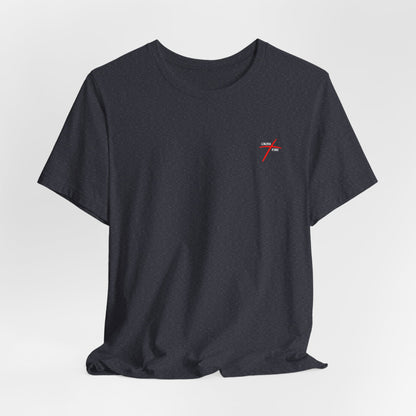 Christian Faith T-Shirt — "Delivered Completely, Healed Throughly, Saved Mightily" Tee with Cross