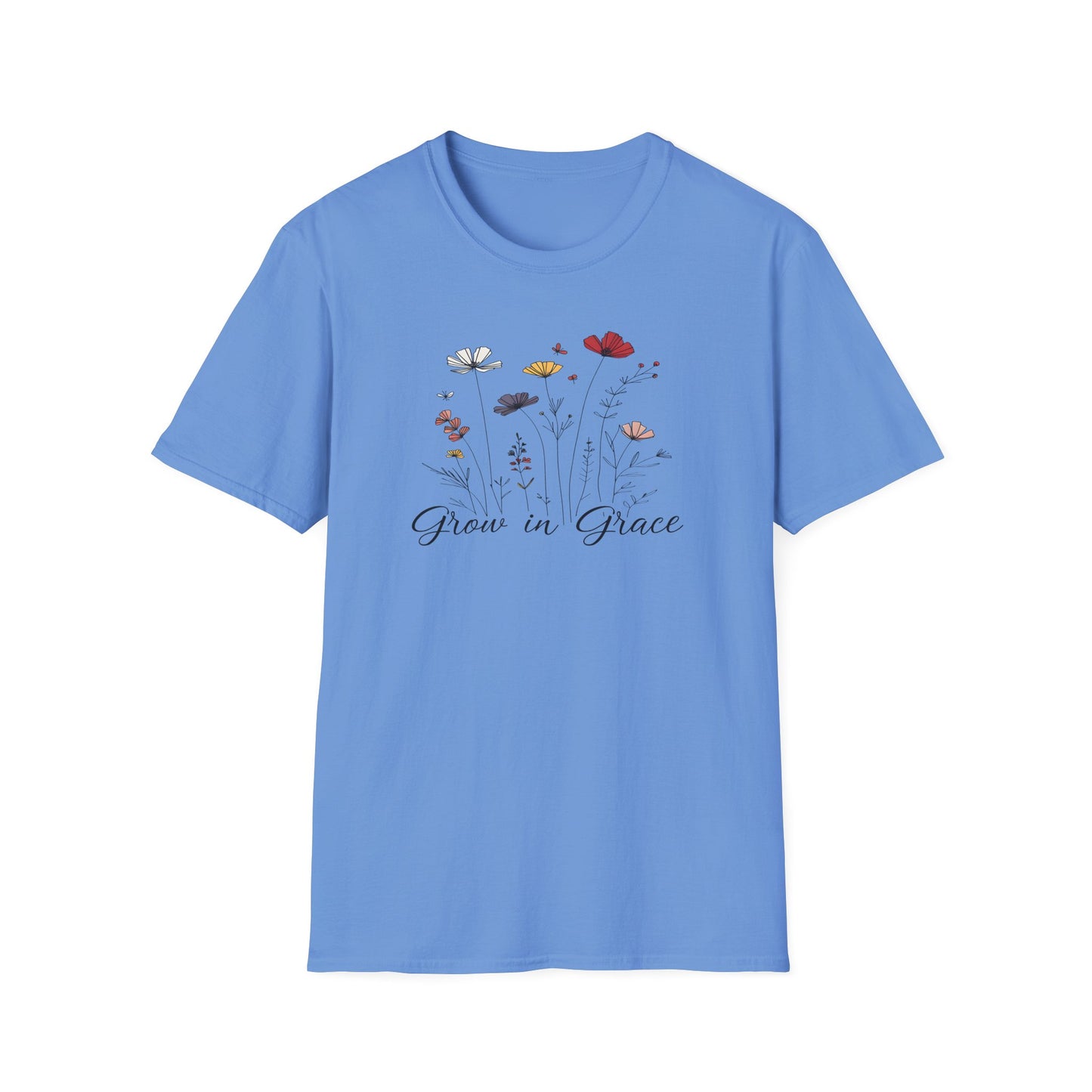 "Grow in Grace" Daisies - Unisex Softstyle T-Shirt