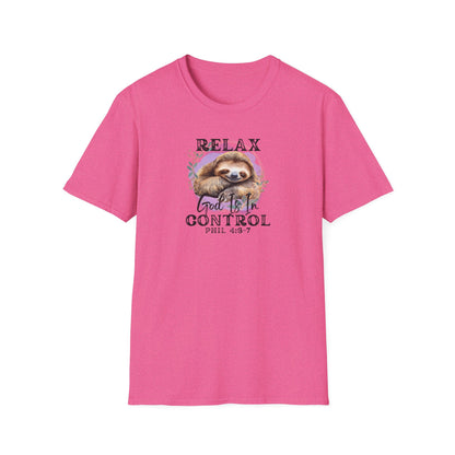 "Relax God is in Control" - Unisex Softstyle T-Shirt