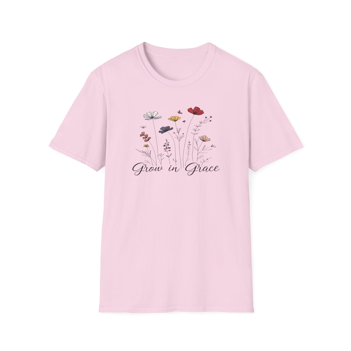 "Grow in Grace" Daisies - Unisex Softstyle T-Shirt