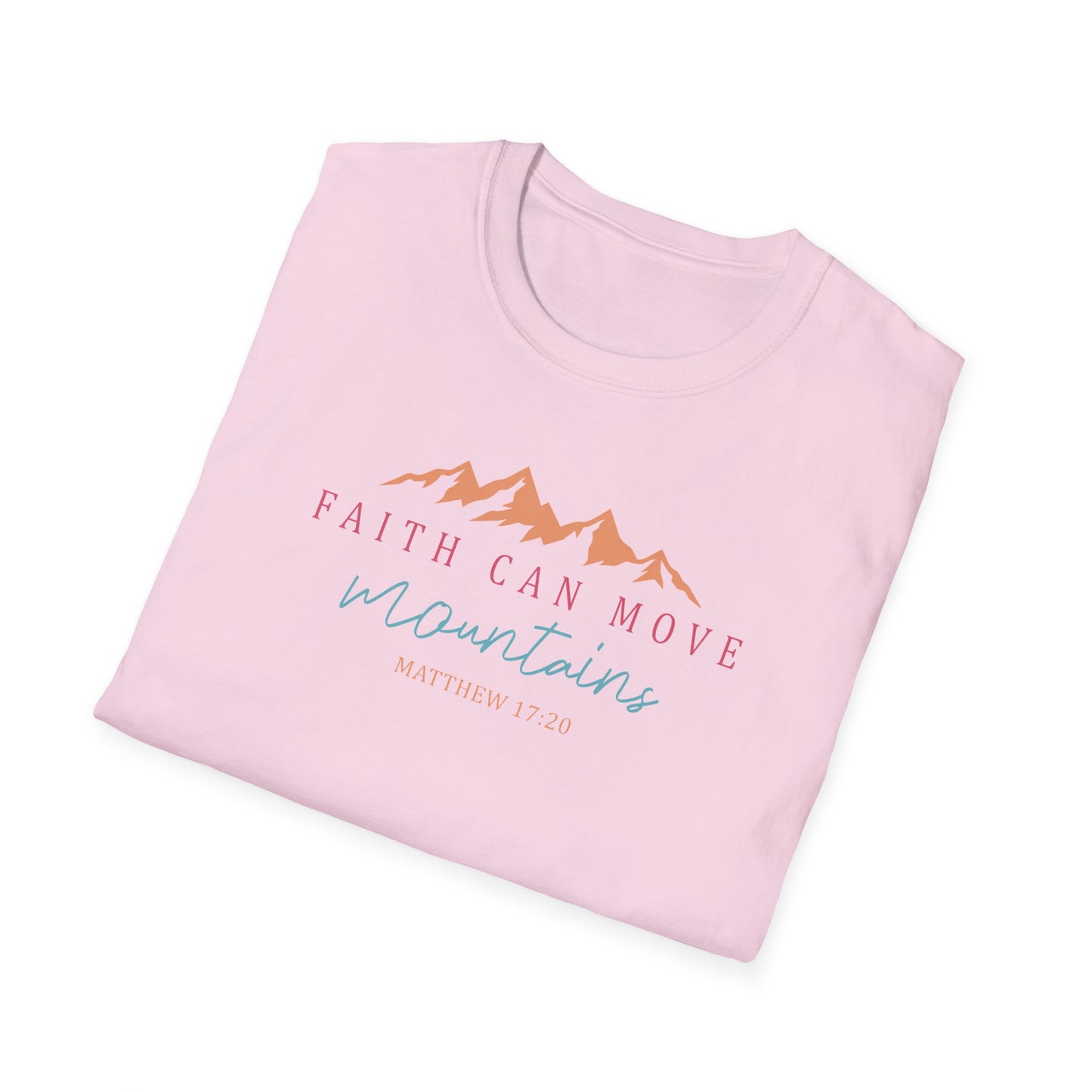 Faith Can Move Mountains Unisex Softstyle T-Shirt