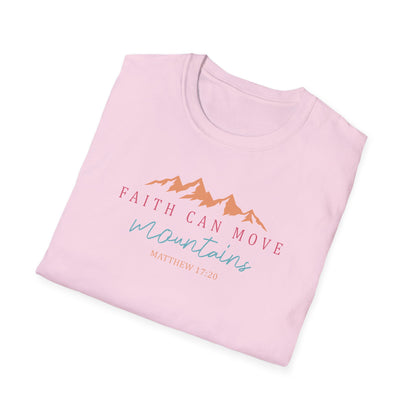 Faith Can Move Mountains Unisex Softstyle T-Shirt