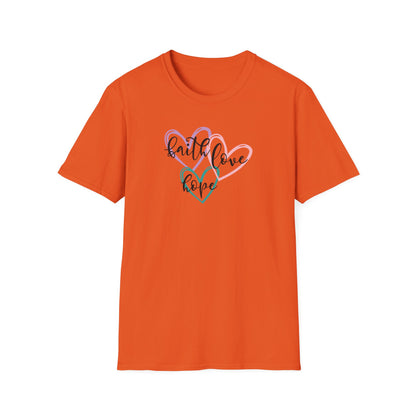 "Faith Love Hope"Unisex Softstyle T-Shirt