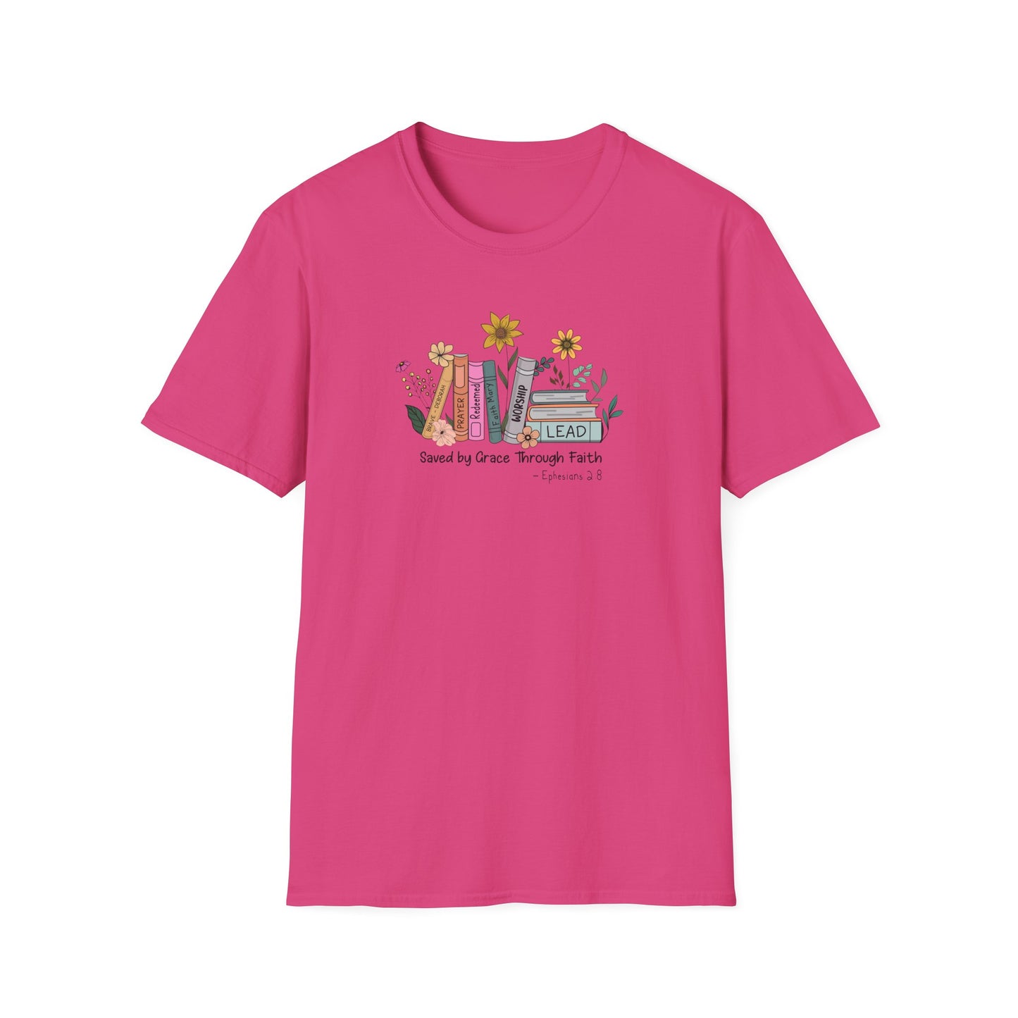 Flowers & Books Unisex Softstyle T-Shirt
