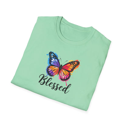 Color Splat Butterfly Unisex Softstyle T-Shirt